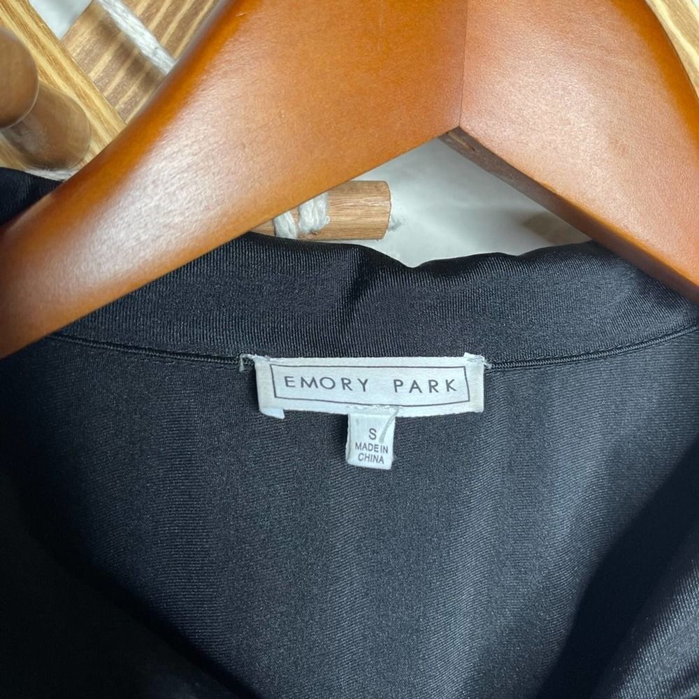 Emory Park Black Striped Cropped Track Jacket - Picture 4 of 6
